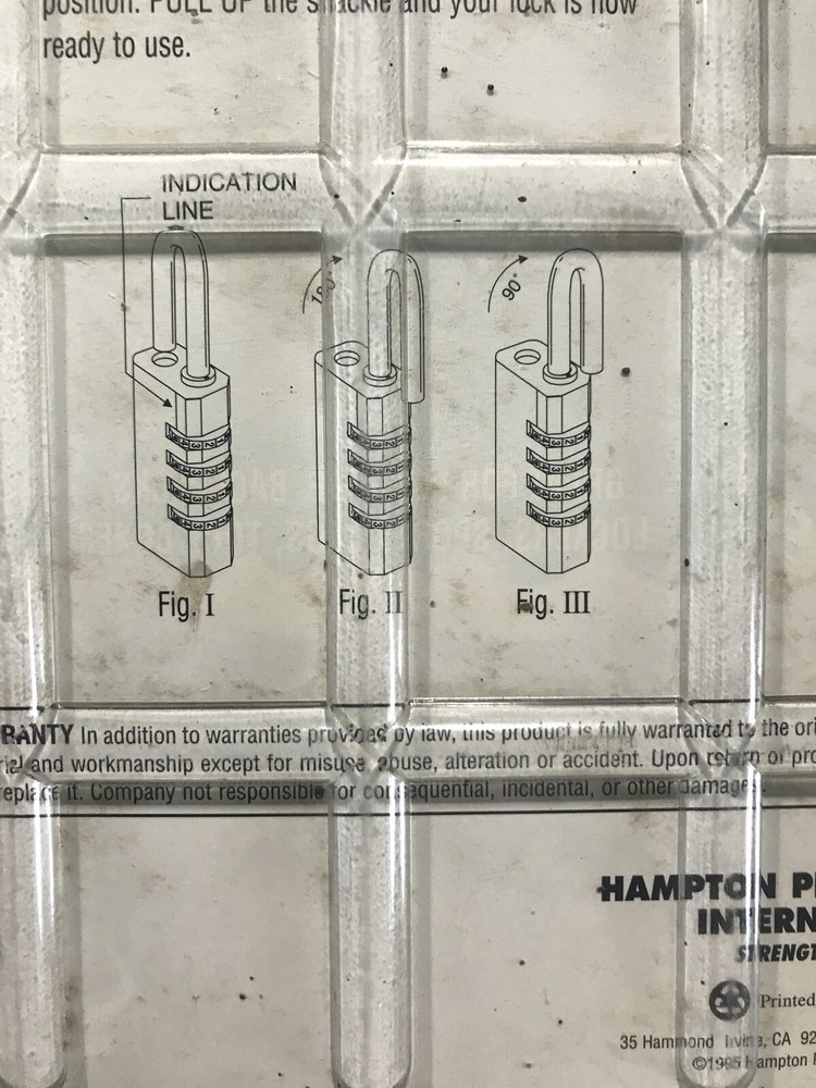 1995 Vintage Hampton Solid Brass Resettable Combo Locks (4) Kodak Film Camera