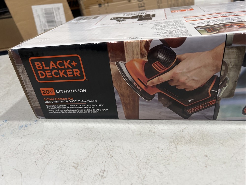 BLACK+DECKER 20v 2-Tool Power Tool Combo Kit, New Drill /driver & Mouse Sander