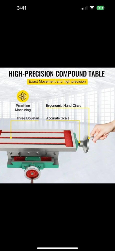Compound Milling Machine Work Table 2 Axis Cross Slide Bench Drill Vise Fixture