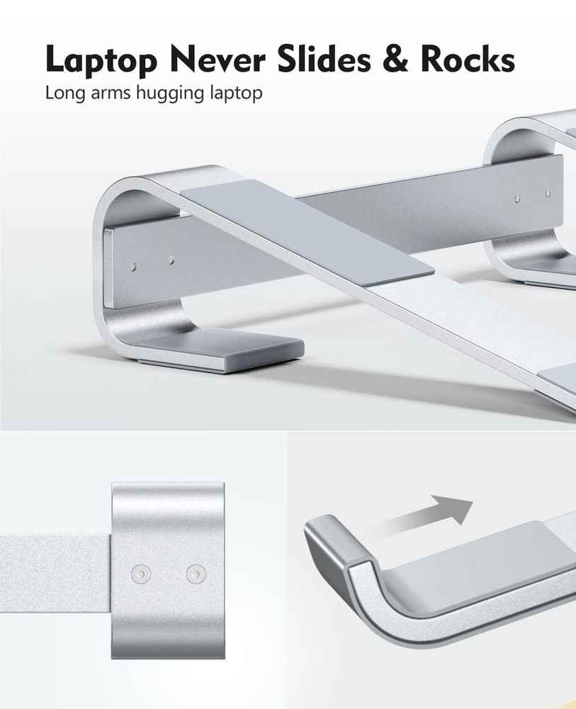 SOQOOL Laptop Stand for Desk, Computer Stand Riser for Desk,Ventilated Ergono...