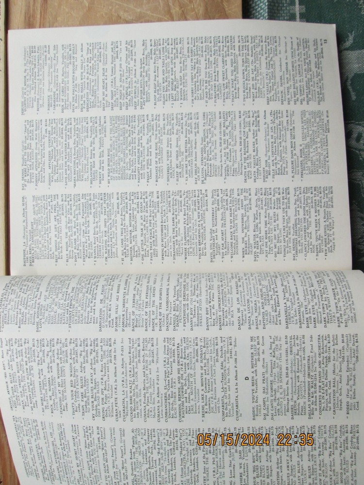 RCA Victor Record Indexer September 1948
