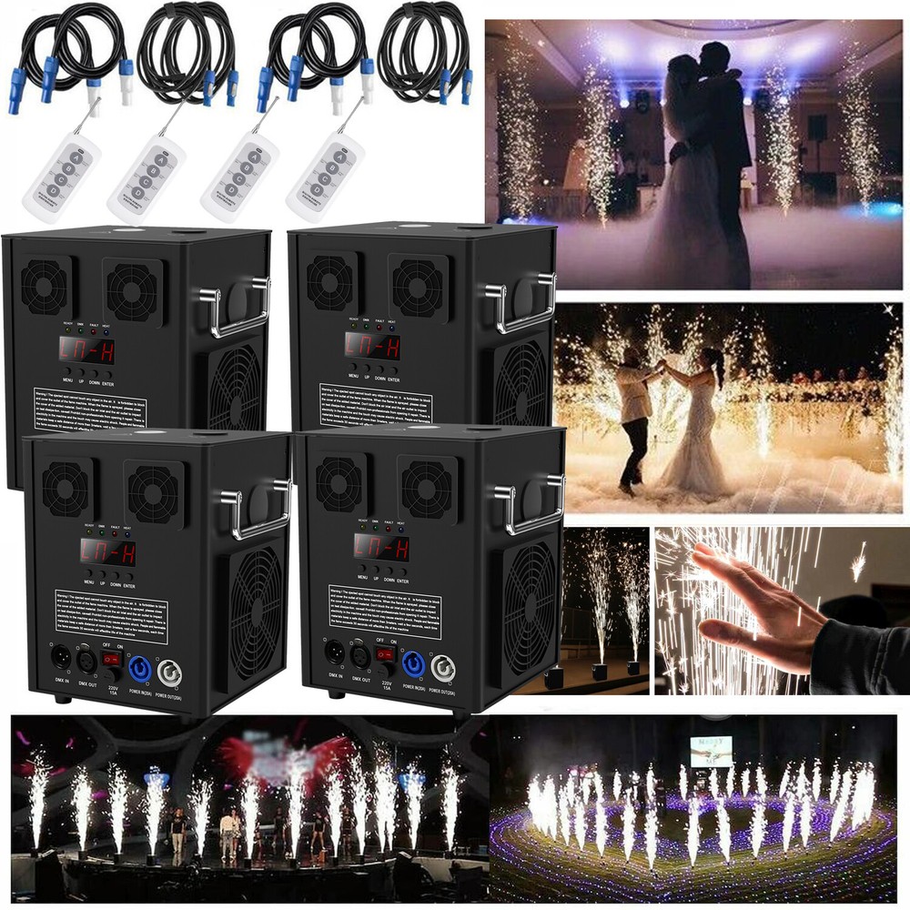 4PCS 700W Cold Spark Firework DJ event party Machine Stage Effect DMX Machine US