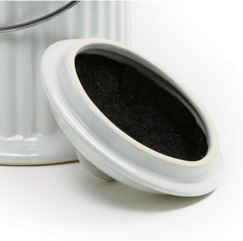, White , 1 Gallon Ceramic Compost Keeper, One Size