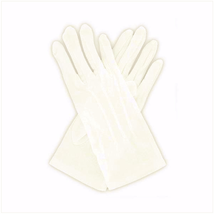 Vanguard GLOVES: PULL-ON GLOVES - WHITE COTTON - LARGE