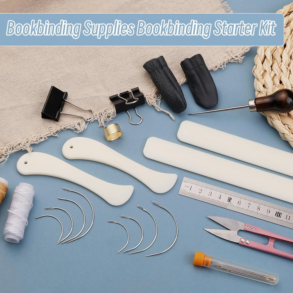 33 Pcs Bookbinding Kits 4 Pcs Bone Folder Paper Creaser Paper Folding Tool Book