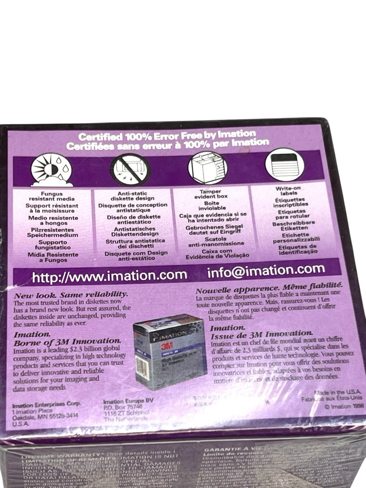 Genuine Imation IBM Formatted 2HD 1.44 Diskettes (10 Pack)