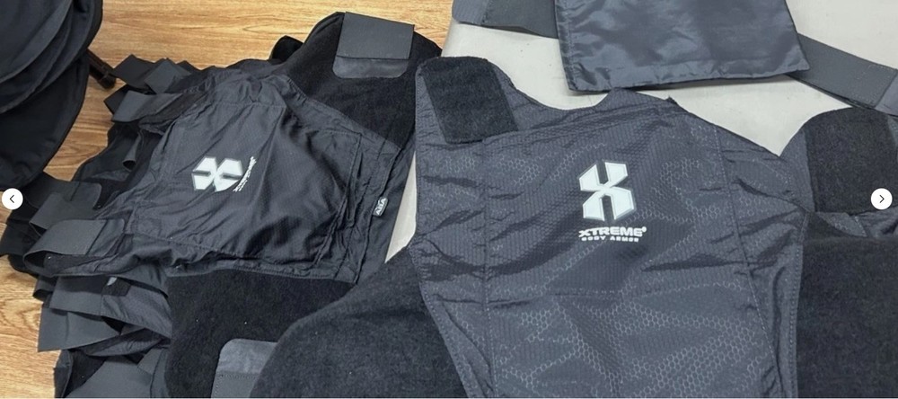 ABA Concealable Adjustable Xtreme Armor Carrier W/Logo Navy Ripstop tail -