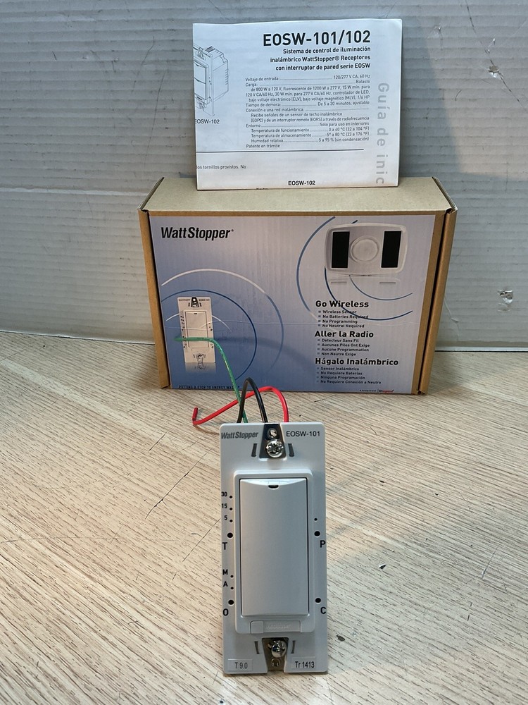 Wattstopper EOKT-101-W Wireless RF Occupancy Sensor Kit White RF switch/GAR160