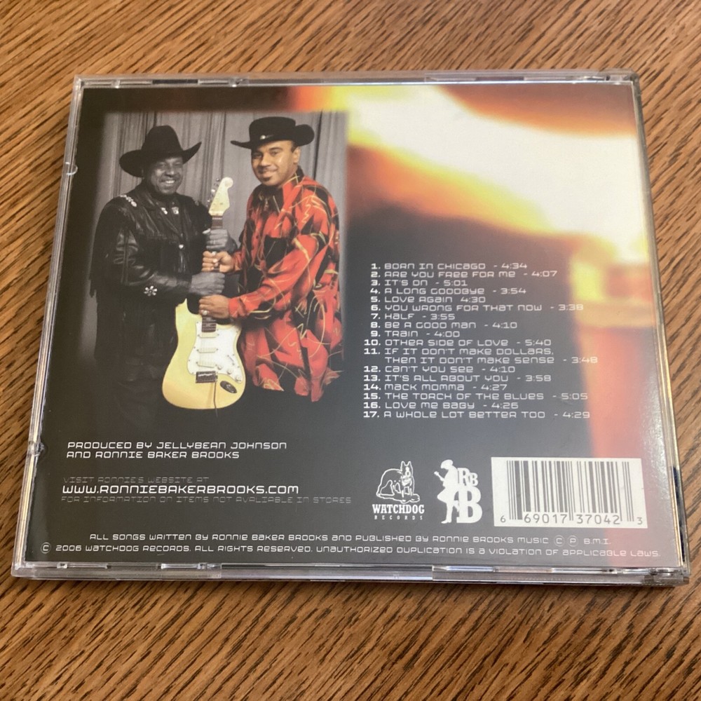 CD Blues Rocker RONNIE BAKER BROOKS “The Torch” Signed AUTHENTIC!