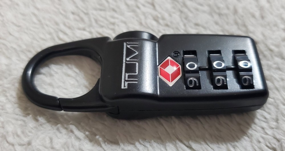 New Tumi Alpha Black TSA Luggage Combination Lock