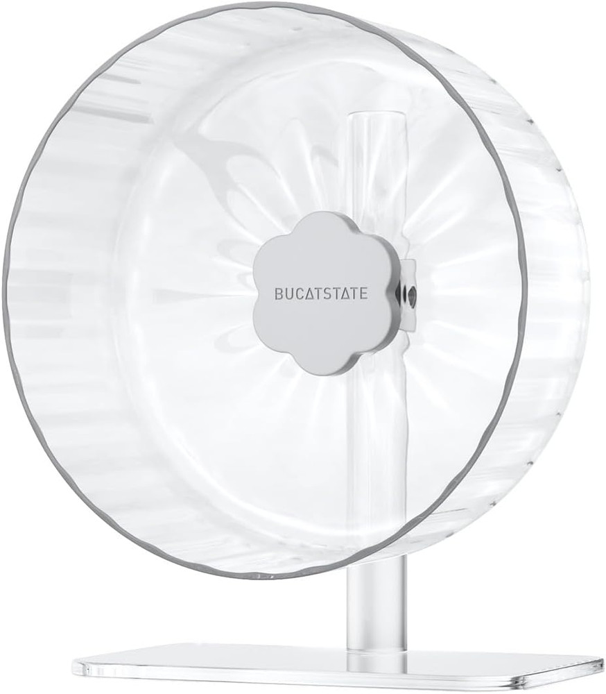 Hamster Exercise Wheel Super-Silent with Adjustable Base Dual-Bearing Cage Acces
