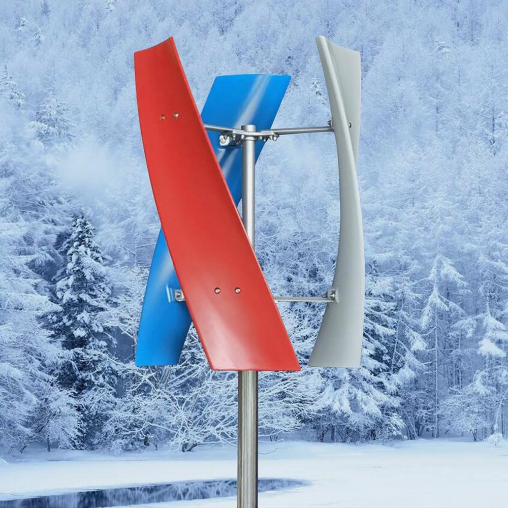 3 Blades Helix Wind Turbine Generator Kit Vertical MPPT Controller 3000W DC 48V