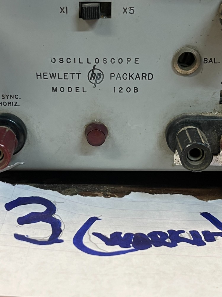 HP Hewlett-Packard Oscilloscope Model 120B - Powers on but untested.
