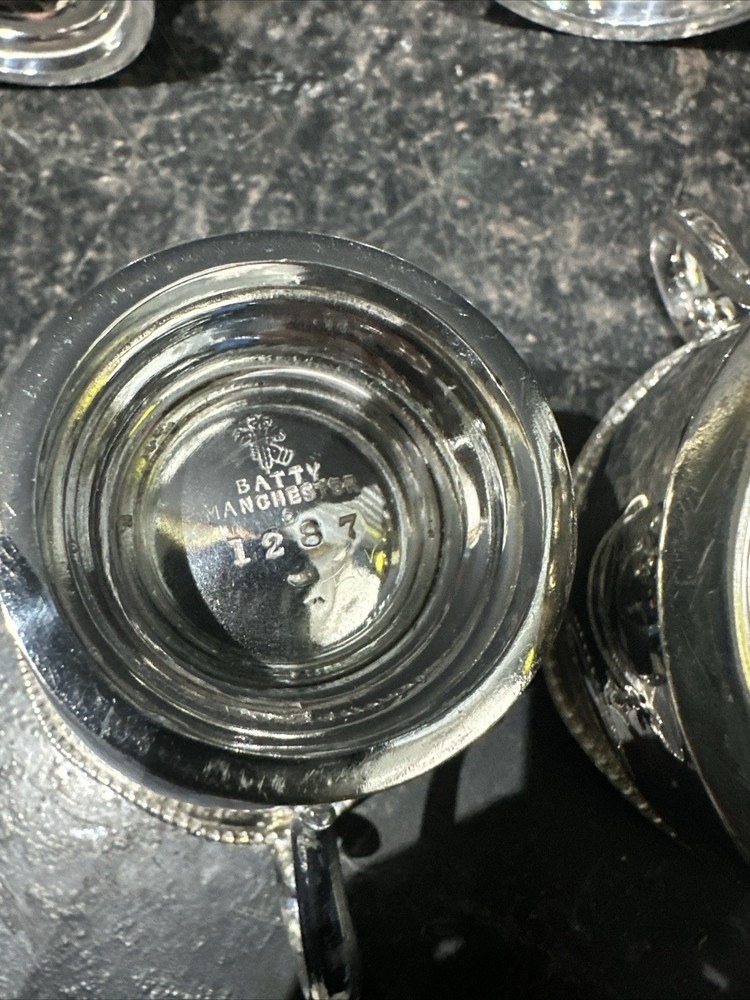 Vintage Rare 4-piece tea/coffee service: “Batty Manchester” Ref Bb9