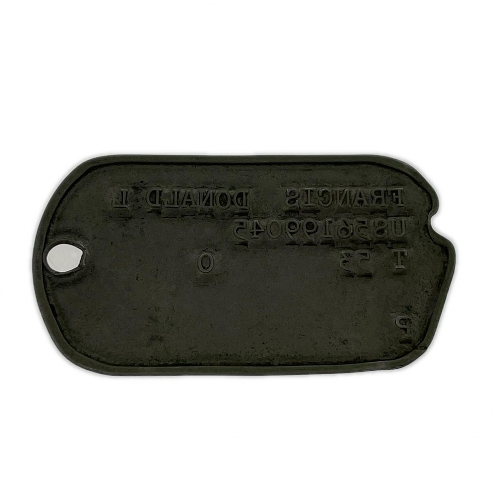 Vintage 90s US Military Dog Tags ID Tags Stainless Steel Used