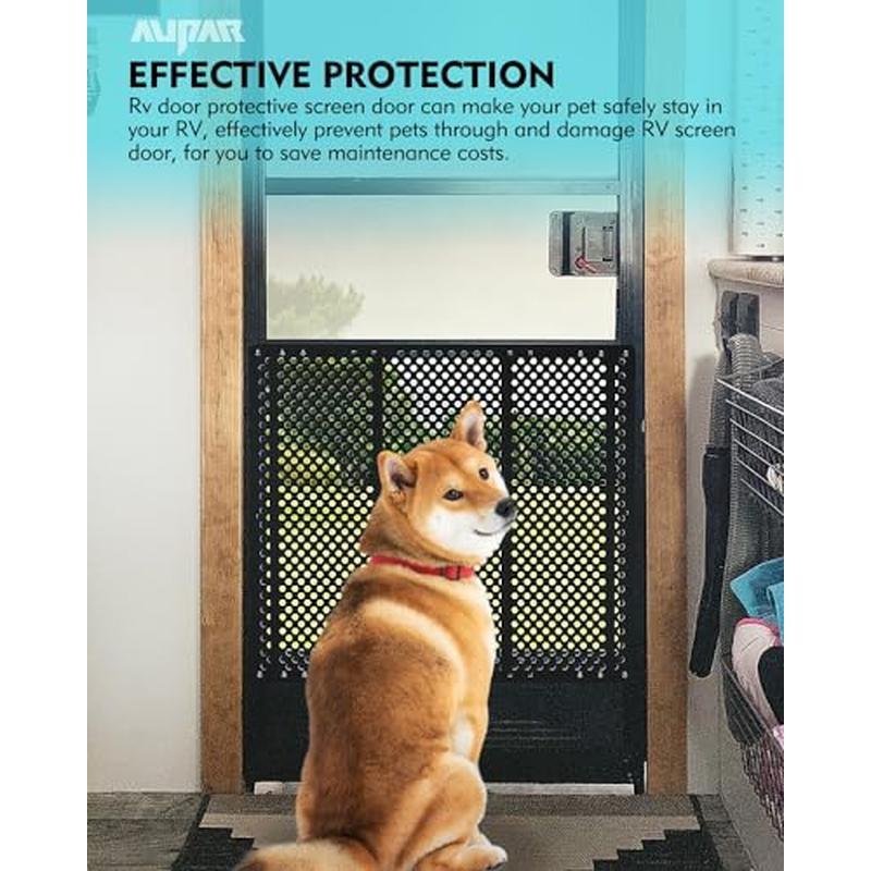 RV Entry Screen Door Protector Adjustable Aluminum Alloy Durable Easy Install US
