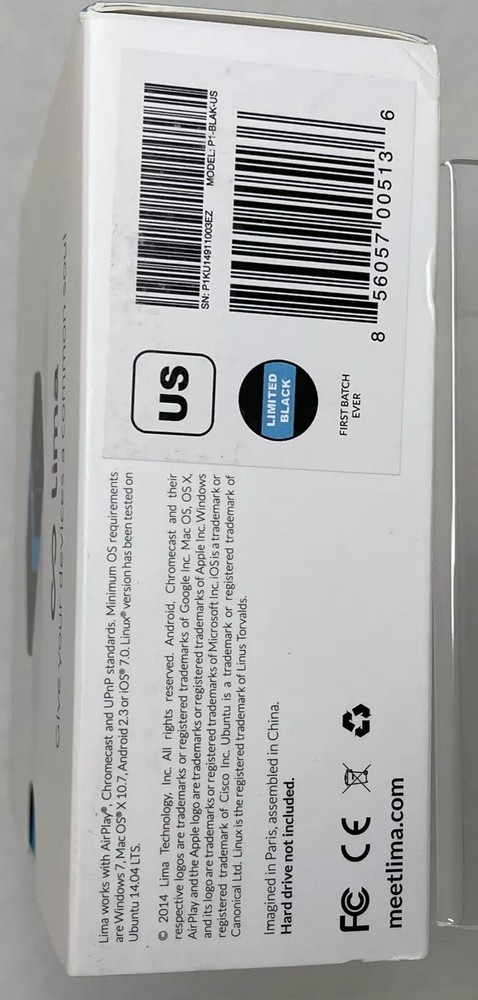 Lima P1-BLAK-US Smart Cloud Sharing USB Device Kit w/Earphones
