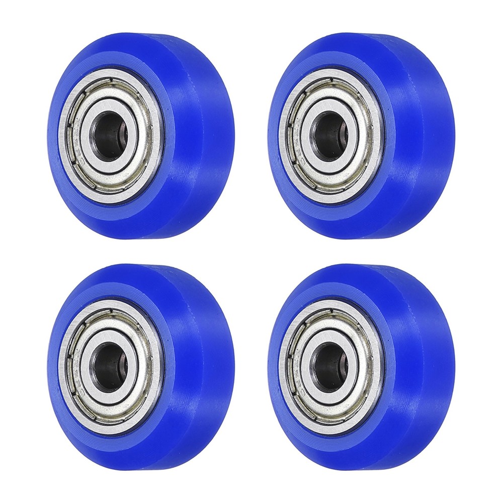 4Pcs 3D Printer Wheel with 625ZZ Linear Bearing for 3D Printer, Blue