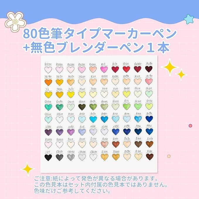 Sanrio x Ohuhu Alcohol Brush Marker Set 80 Brush Broad Tip Pastel +Blender Japan