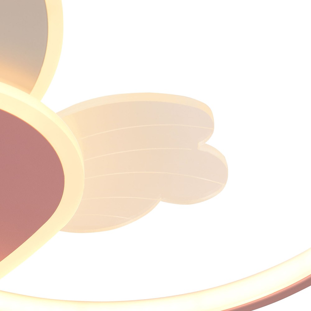 Dimmable LED Round Ceiling Light Flush Mount Fixture Remote Control 40W