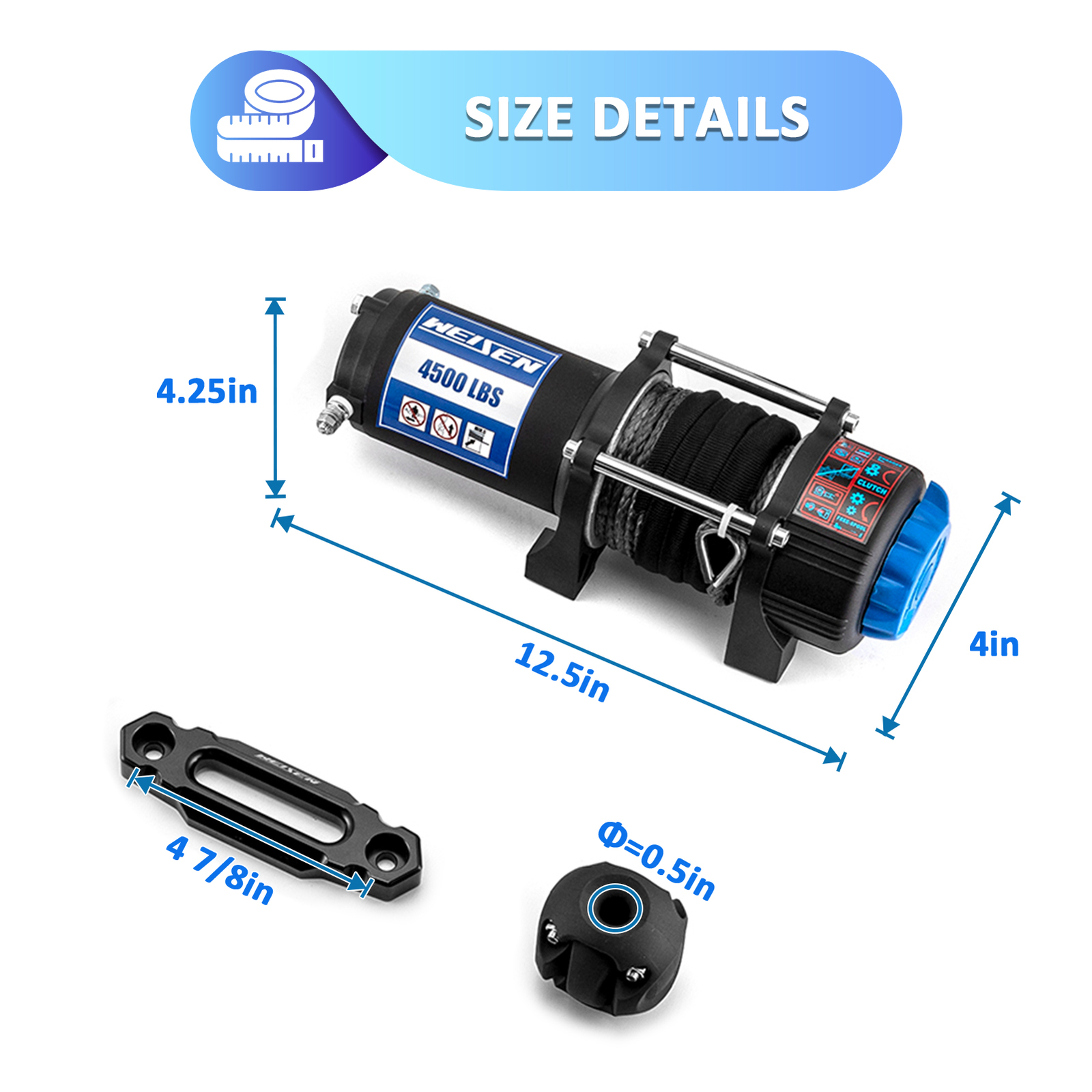 For 2020-2024 Polaris RZR PRO XP/XP 4 UTV 4500lb Electric Winch Mount Combo Kit