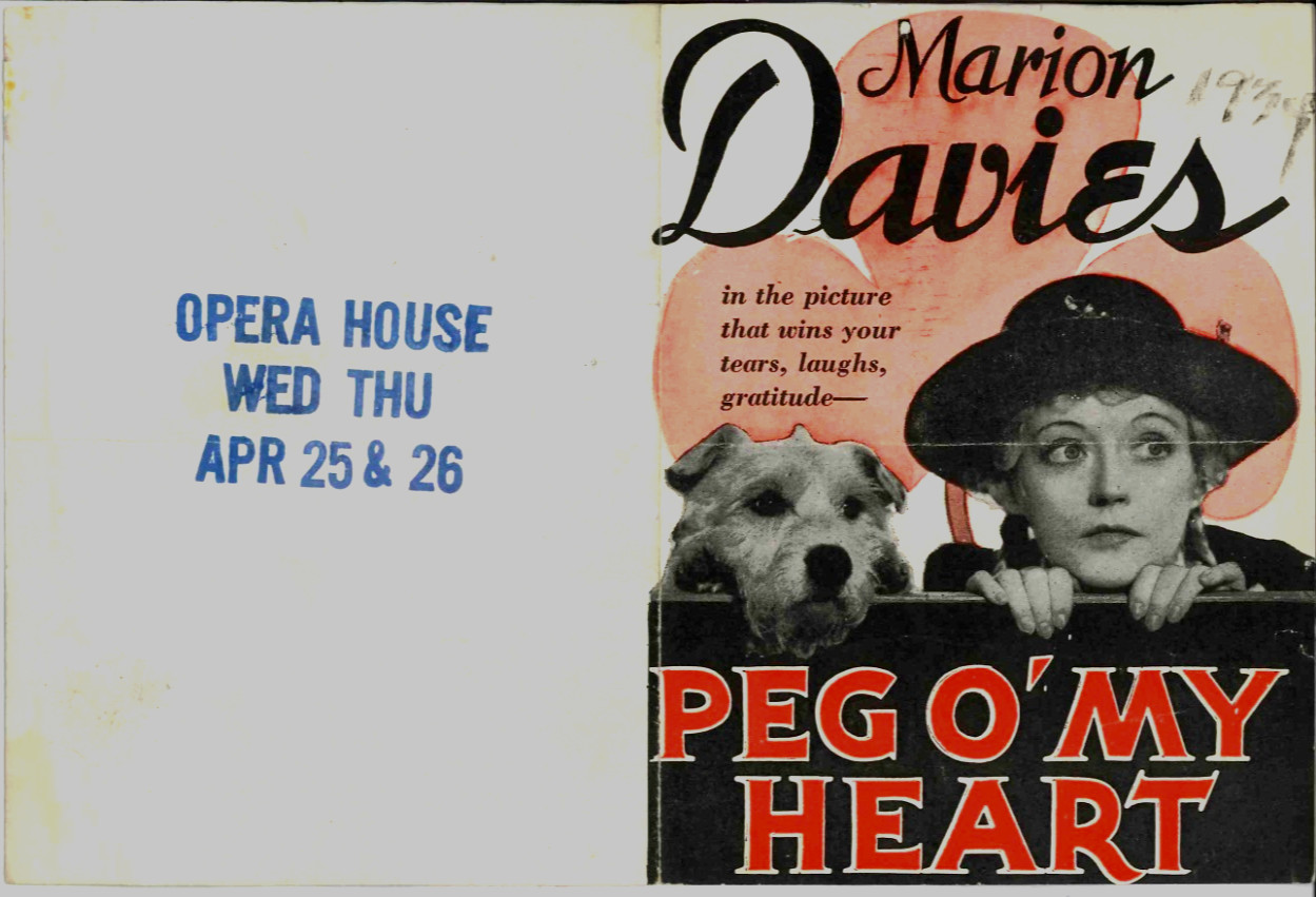 PEG O' MY HEART - Rare 1933 Film Movie Herald w/ Marion Davies