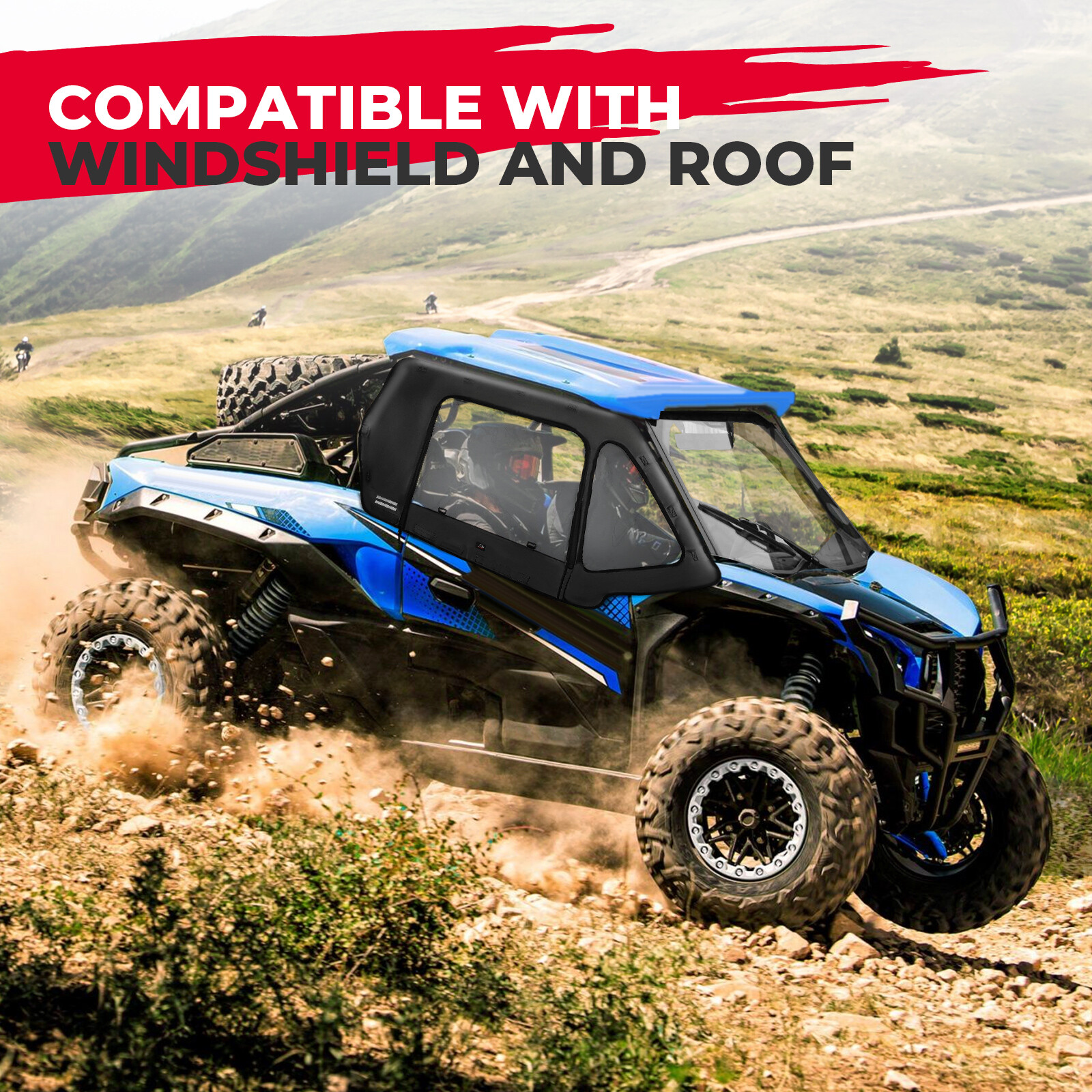 KEMIMOTO Upgraded Soft Upper Doors Set for 2020-2024 Kawasaki Teryx KRX 1000