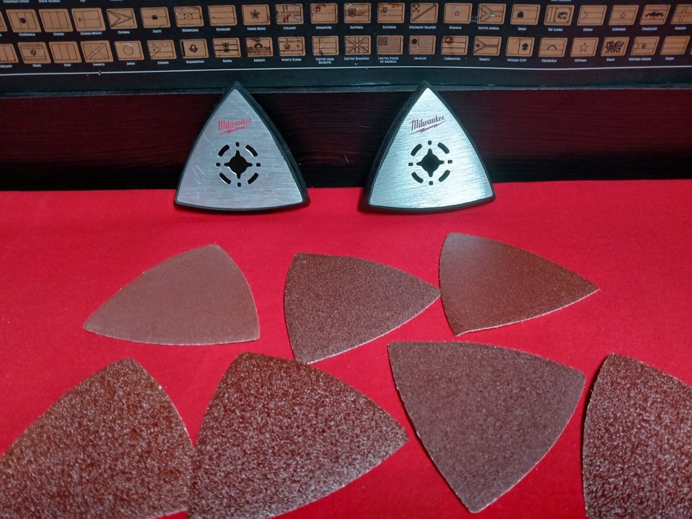 2 PACK Milwaukee M12 Multi Tool Triangle Sander Accessories ( P60 P80 P120 P240)