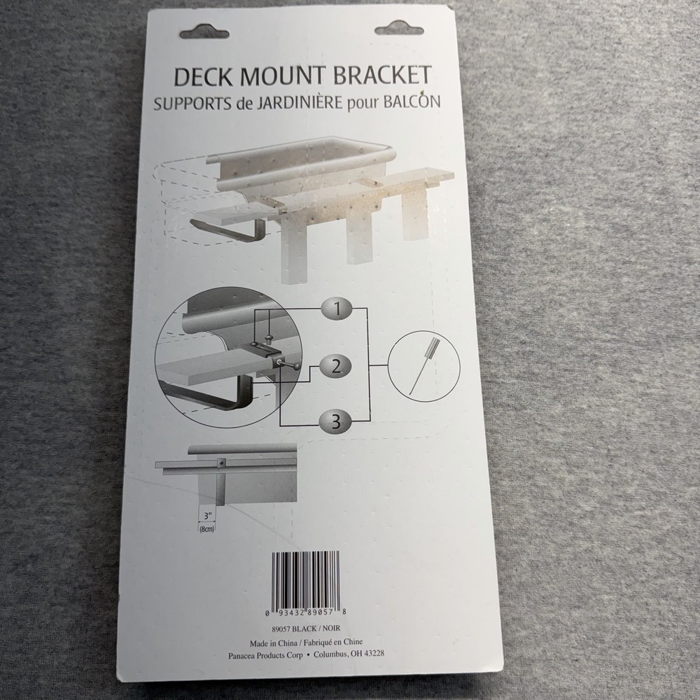 Panacea Black Deck Rail Brackets Adj 2x4 or 2x6