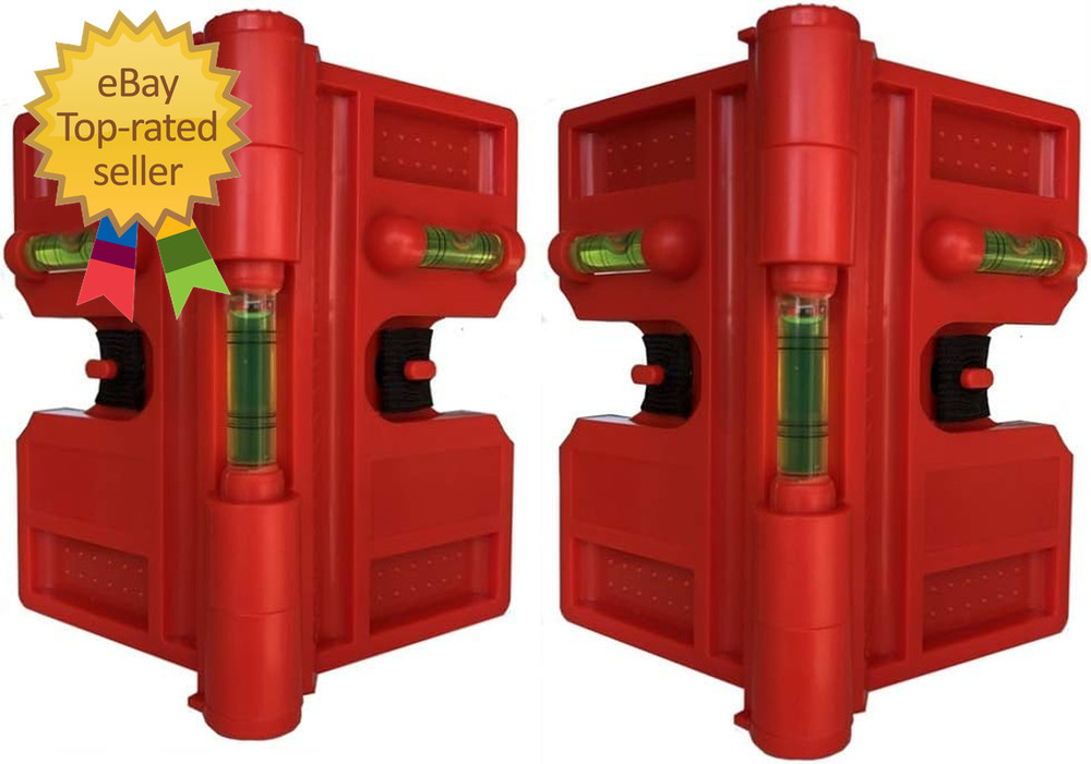 2 Pack Folding Magnetic Post Level for Pipe Post and Beams Leveling