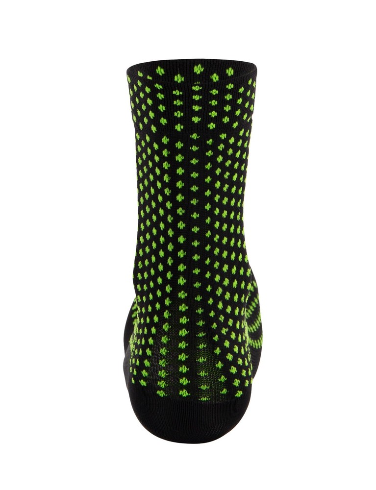 Sfera Medium Profile Socks - Black/Green by Santini
