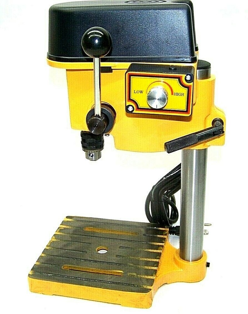 Mini Drill Press Top Bench Drill Press Variable Speed 1/4" Chuck 0-2000 RPM 100W