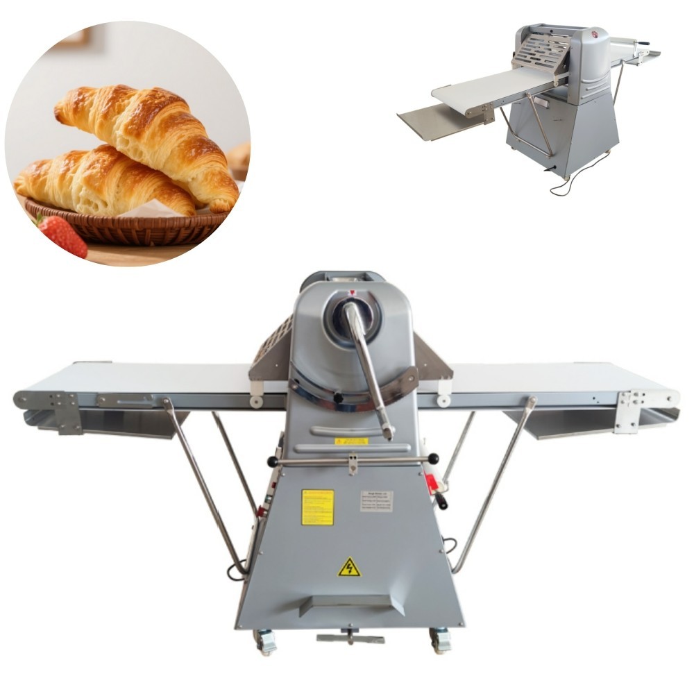 1-50mm Dough Sheeter Reversible110V Dough Roller Machine Adjustable Pizza Sheete