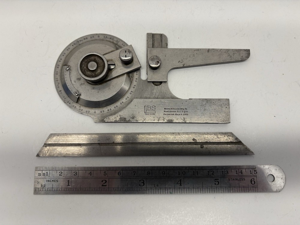Brown And Sharpe Bevel Protractor
