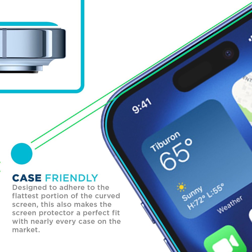 Tech Armor Ballistic Glass Screen Protector for iPhone 16 - 3 Pack