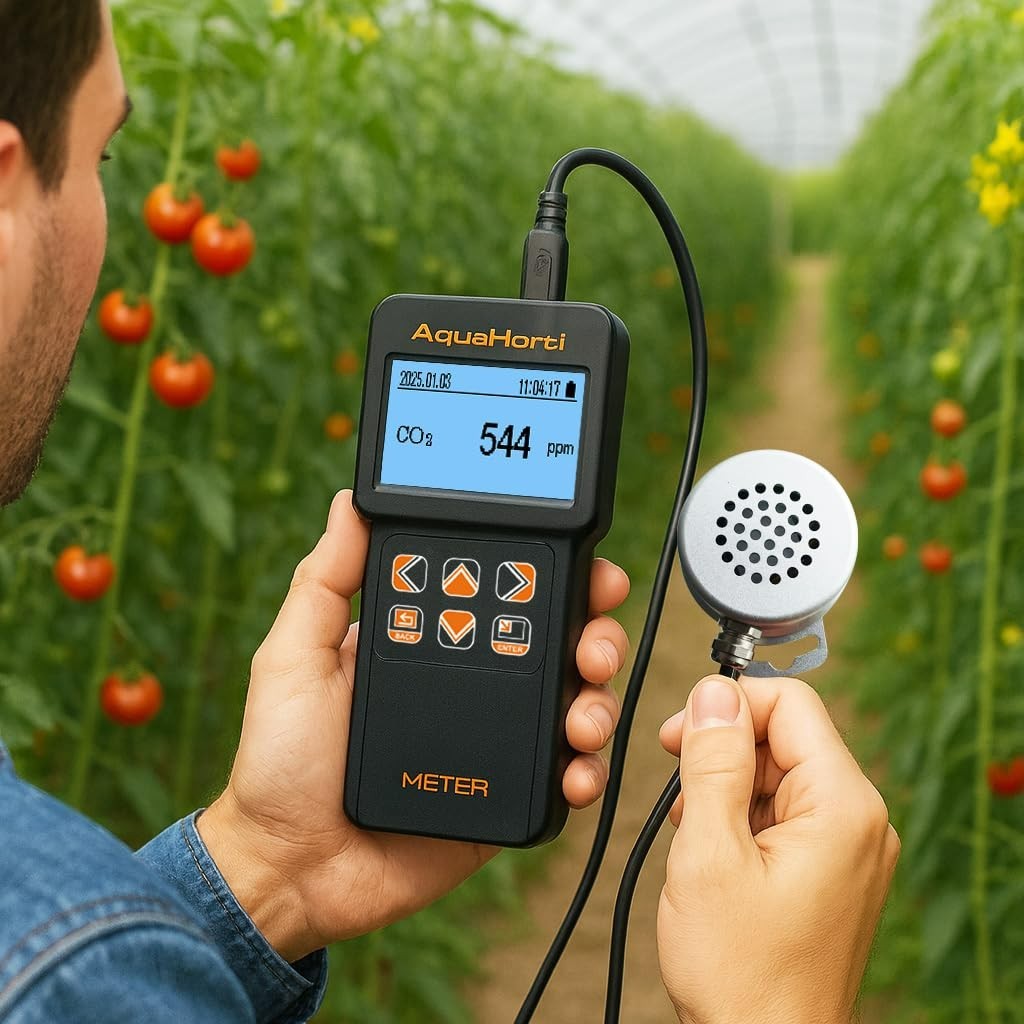 AH-200 PAR Meter with CO₂, Temperature & Humidity Sensors – Record PAR, DLI, VPD