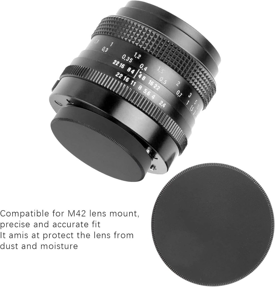 Solid Metal M42 Rear Lens Cap Black