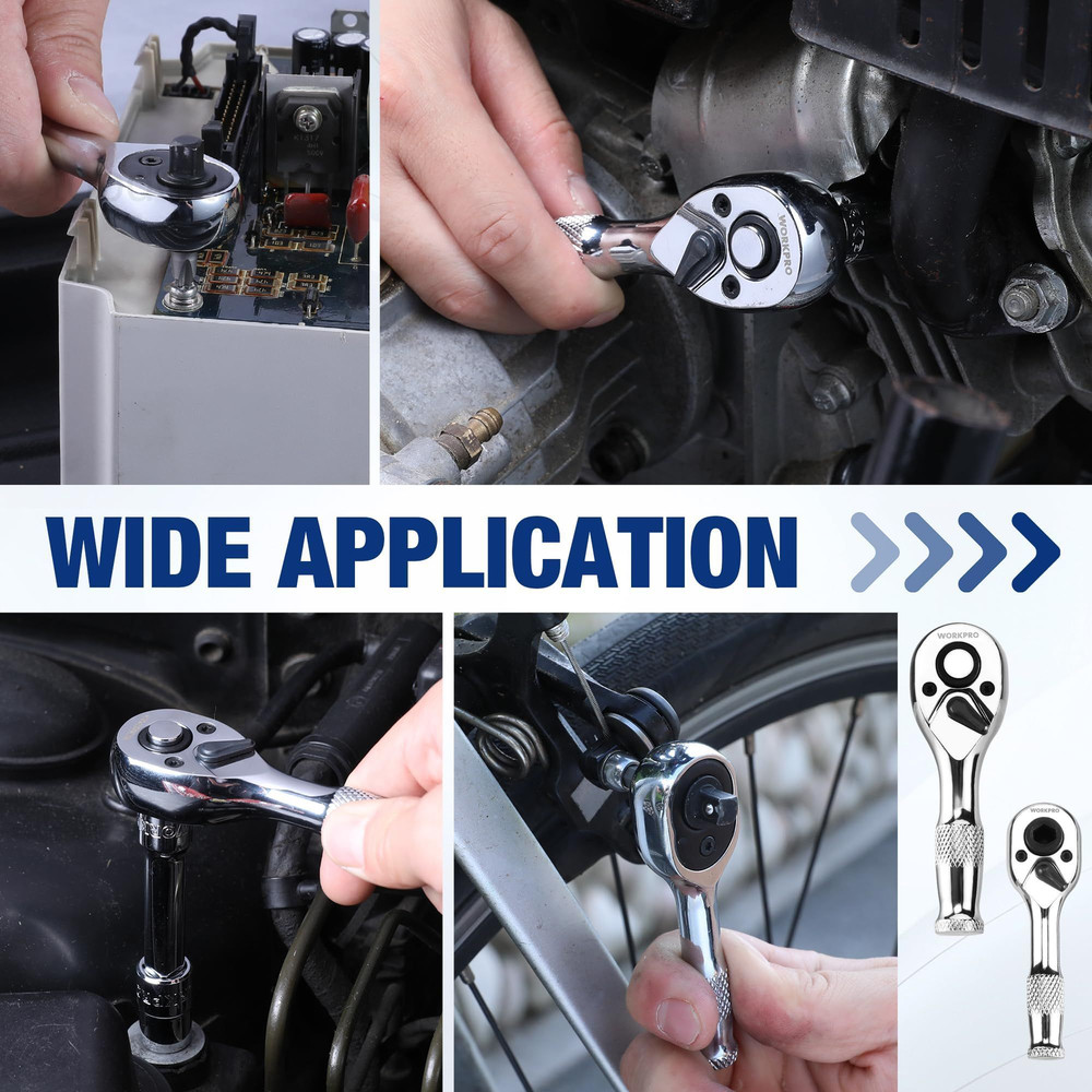 Stubby Ratchet & Bit 16 PCS & Driver Set, Silver