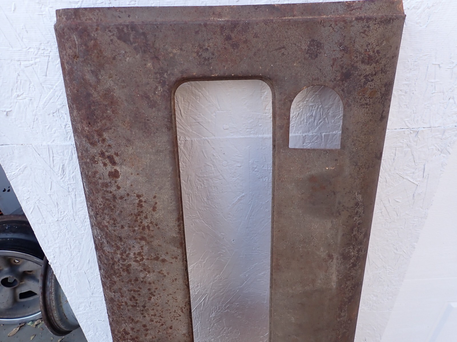 Vintage 1950s Gas Pump Side Panel / Door With Porcelain Sign