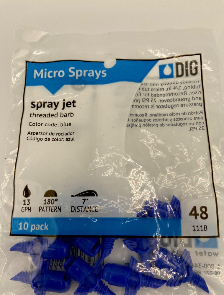 111B 10-Pack Spray Jets on Threaded Barb - Quantity 1