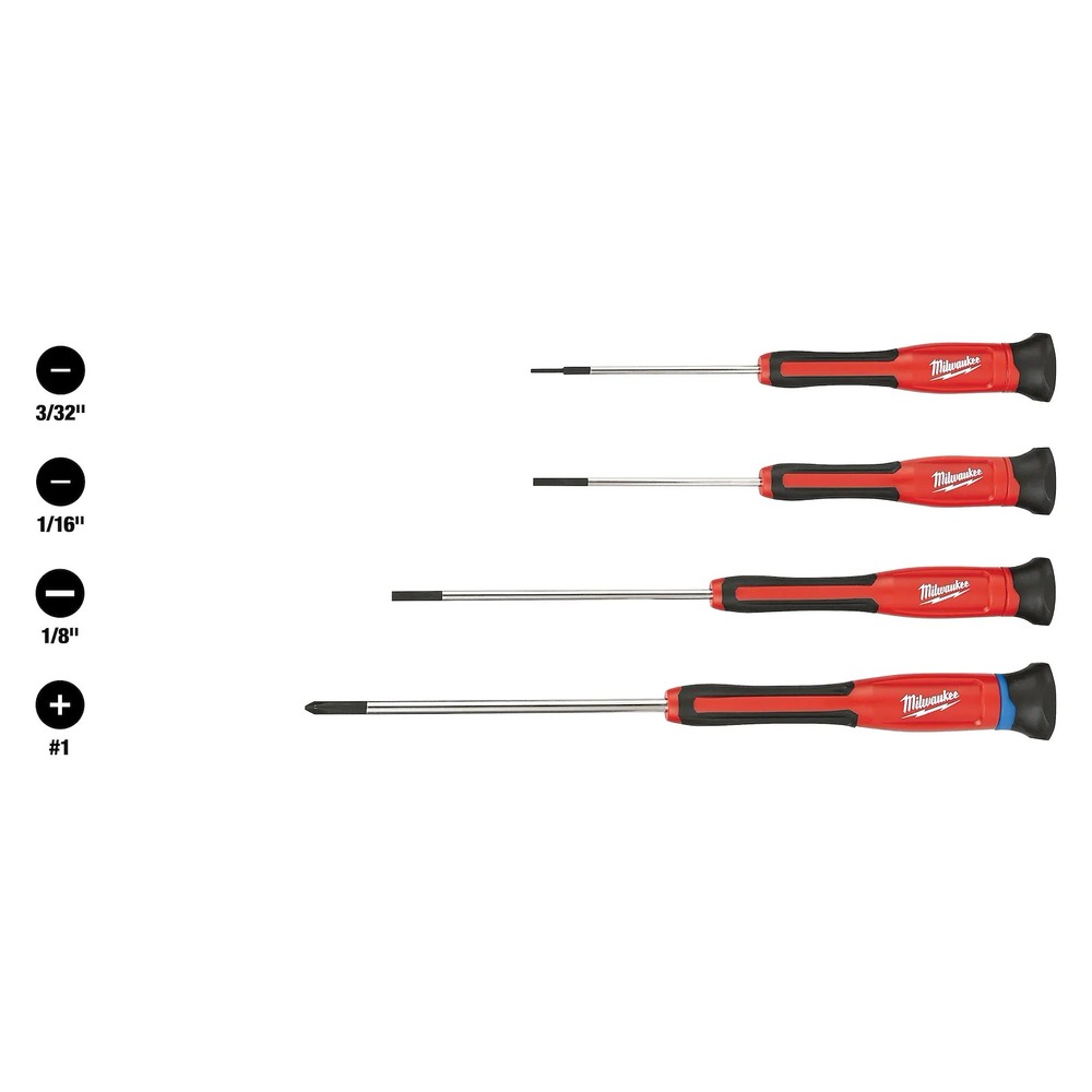 MILWAUKEE 48-22-2604 4PC Precision Screwdriver Set