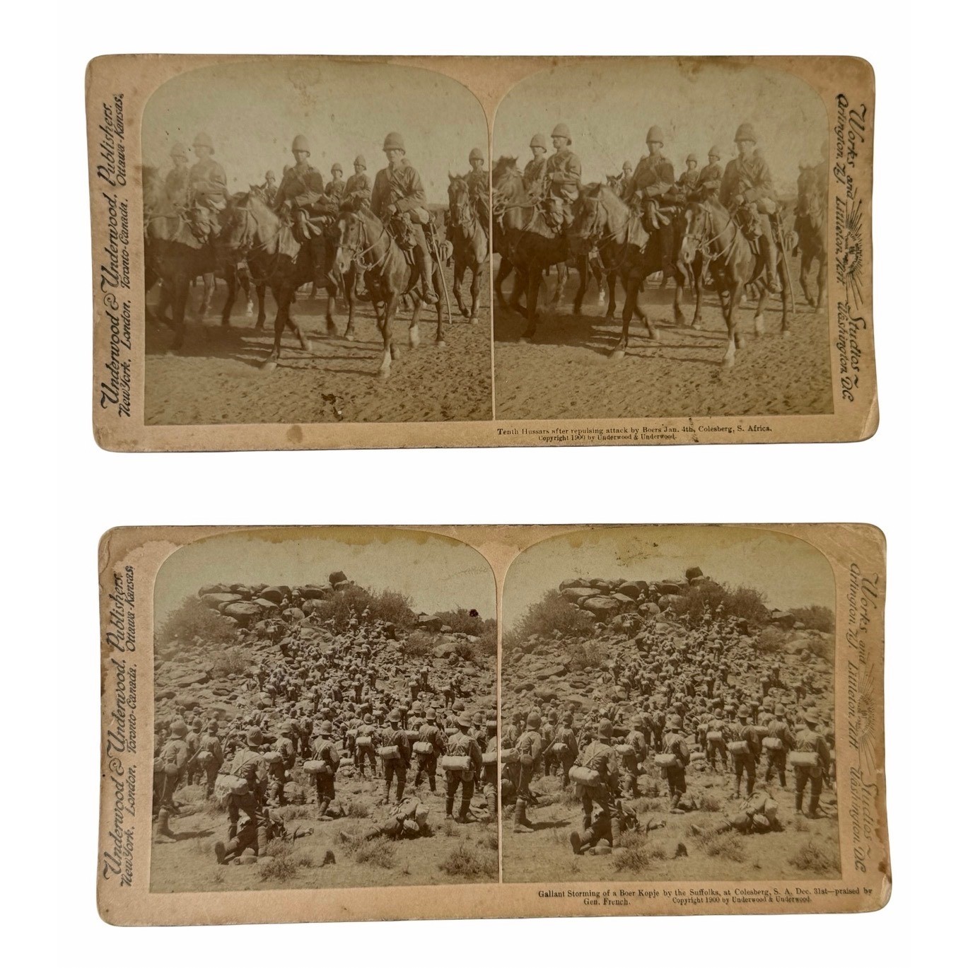 Lot of 14 Antique Stereoview Boer War Boxer Rebellion China Underwood Kilburn