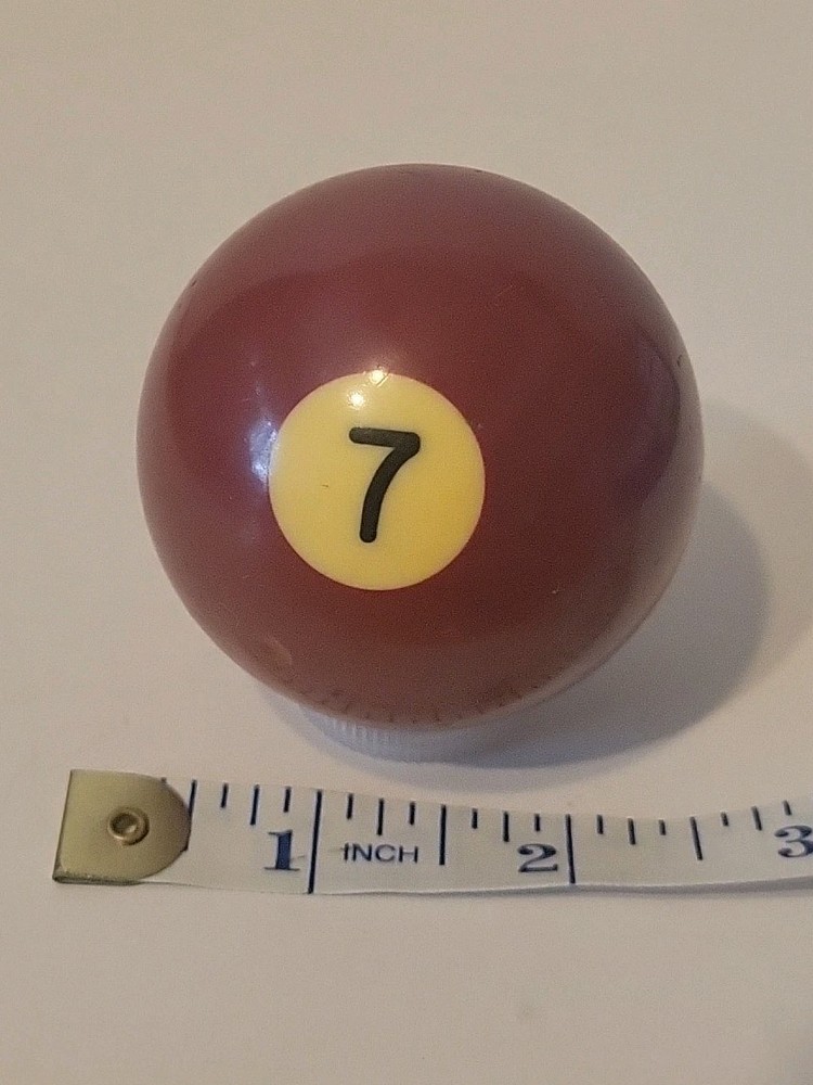 Vintage No. 7 Solid Red Pool Ball Billiard 2" Replacement (G)