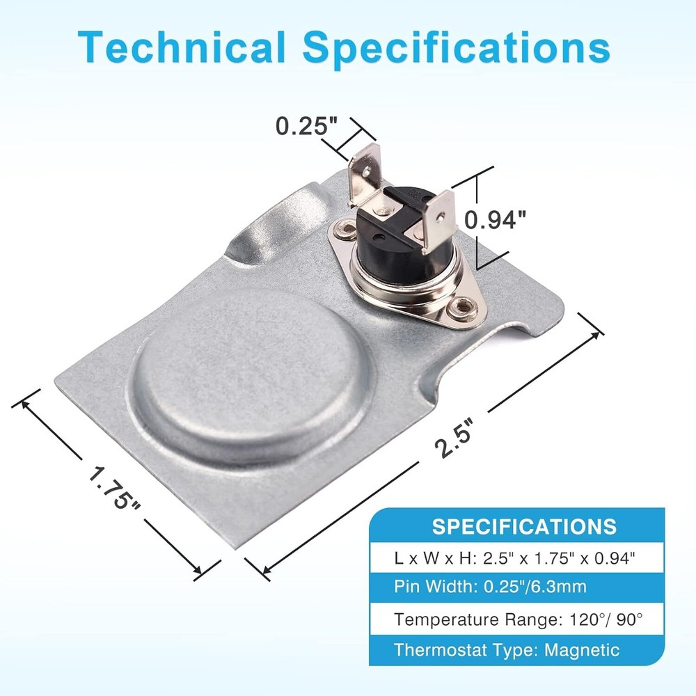 Automatic Thermostat Sensor with Magnetic Bracket for Fireplace Stove Blower Fan