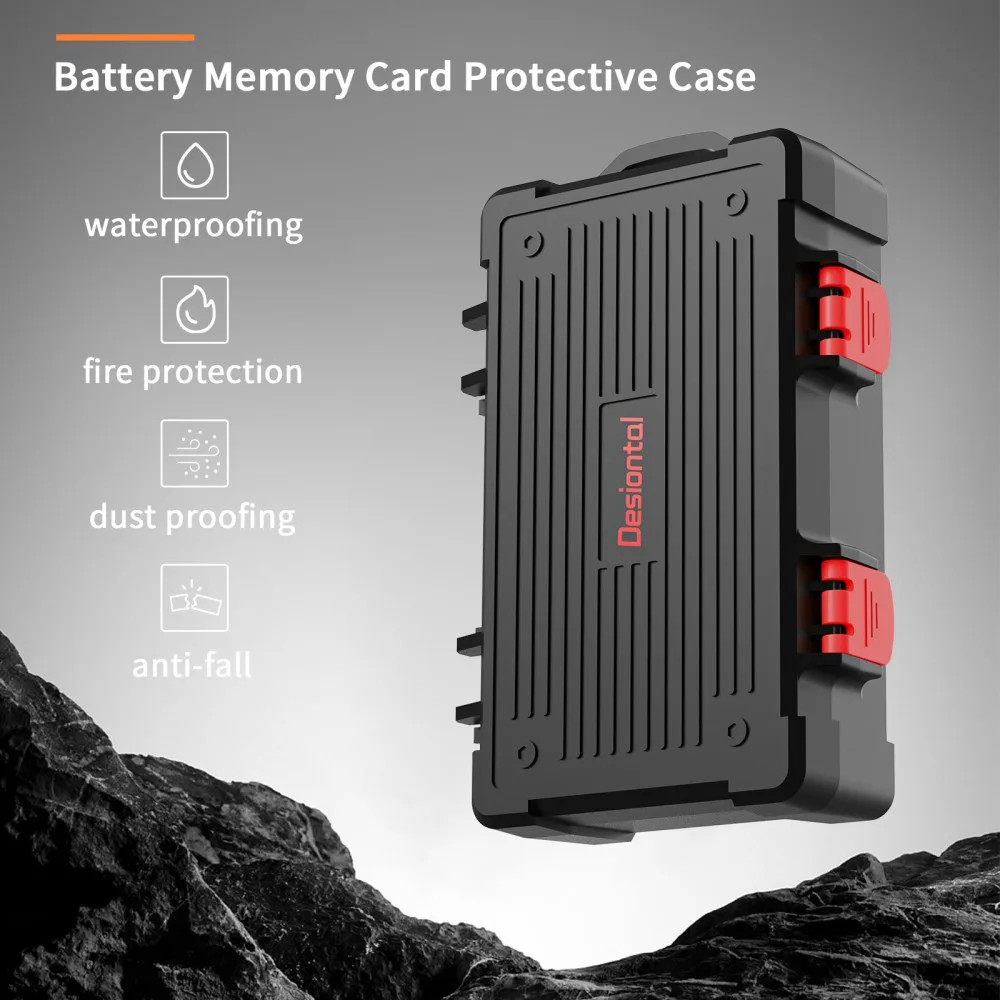 2 in 1 Memory Card Case Camera Battery Holder Micro Sd Storage Box Microsd Cards