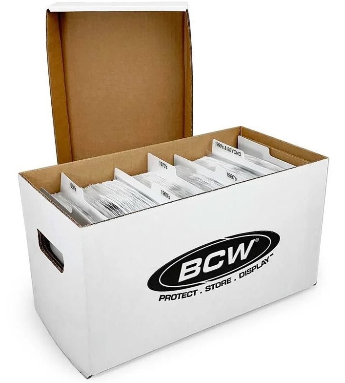(8x) BCW 45RPM Storage Box- Corrugated Cardboard Storage Box