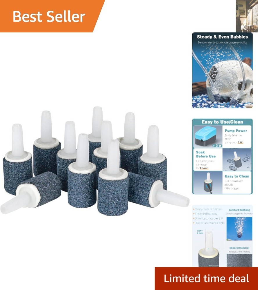 Automatic Bubble Diffuser Tool - 12 Durable 0.6-Inch Stones for Aquatic Health