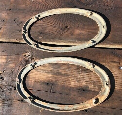2 Stimpson Computing Scale Metal Frames Weight Display Plates Vintage