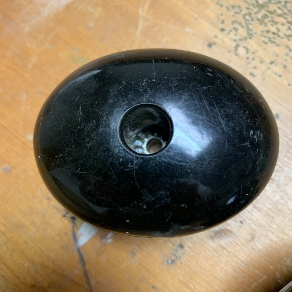 2 Vintage Black Oval Bakelite Knobs Gear Shift Pressure Valve 2.5"