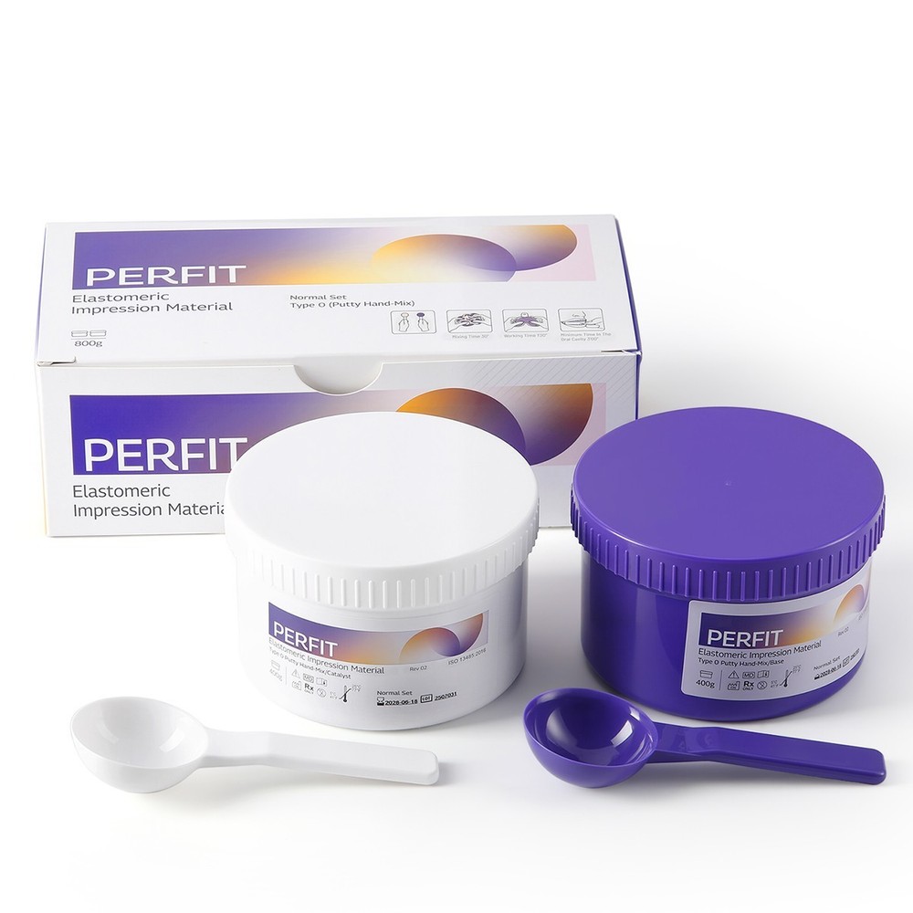 AZDENT Dental Impression Material Putty Normal/Fast Set Base+Catalyst Kit 400g*2